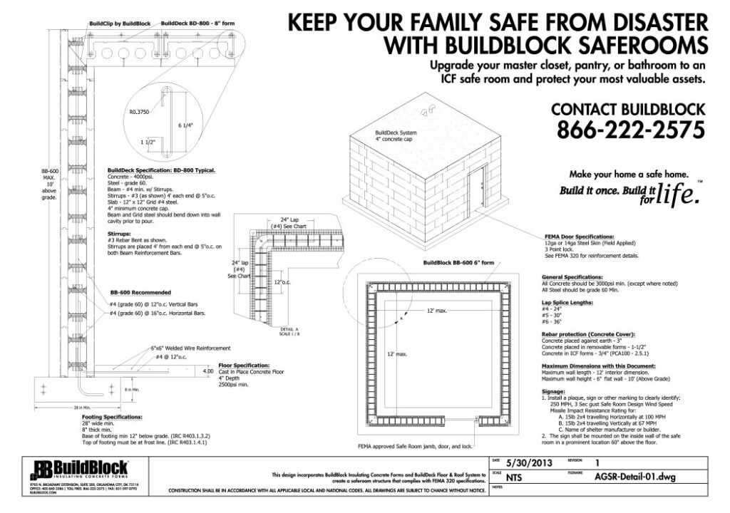 BuildBlock Safe Room Detail Sheet