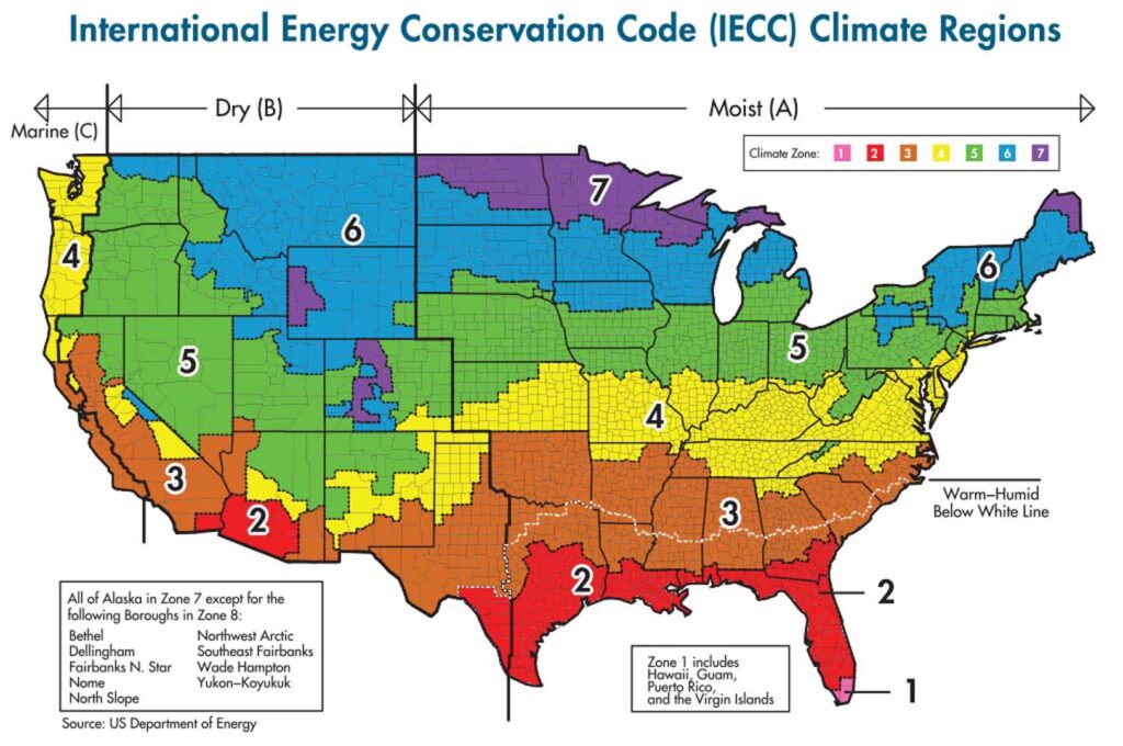 US Climate Zone Map