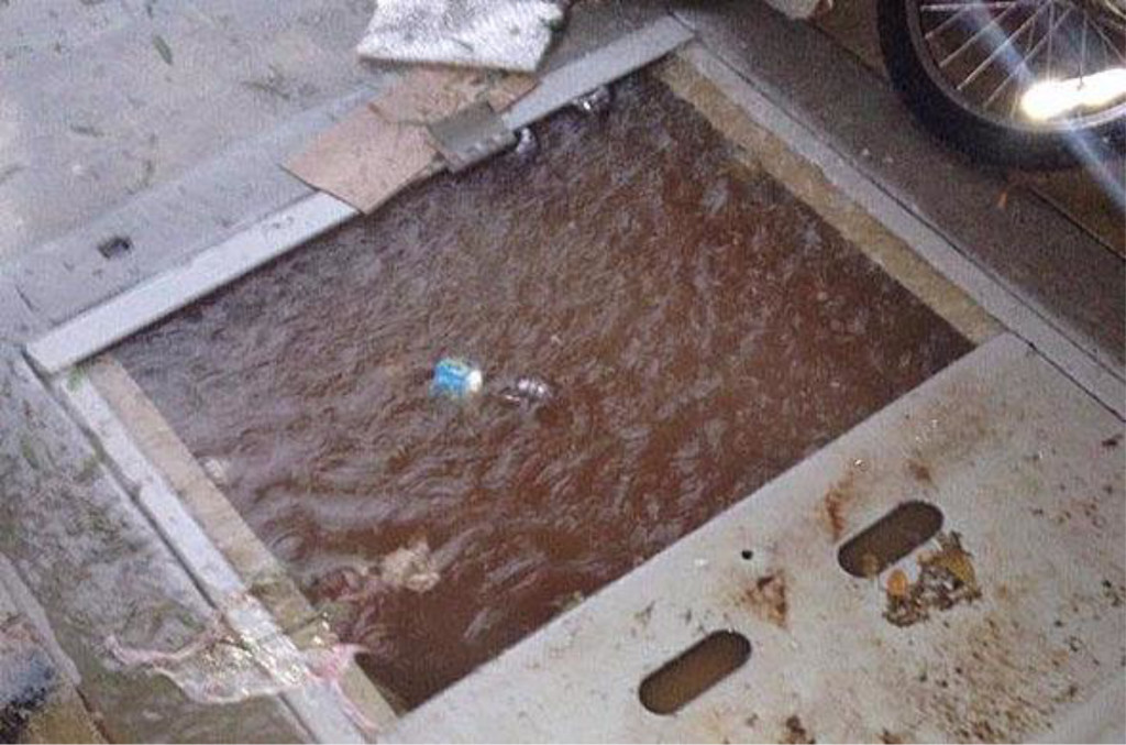 flooded storm shelter